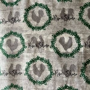 3 yards Rise & Shine rooster chicken flannel fabric
